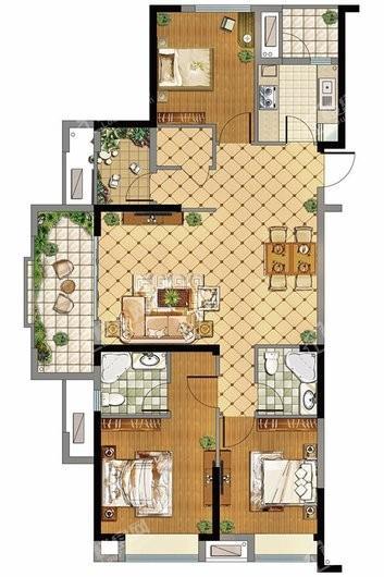 世茂紫茂府户型图